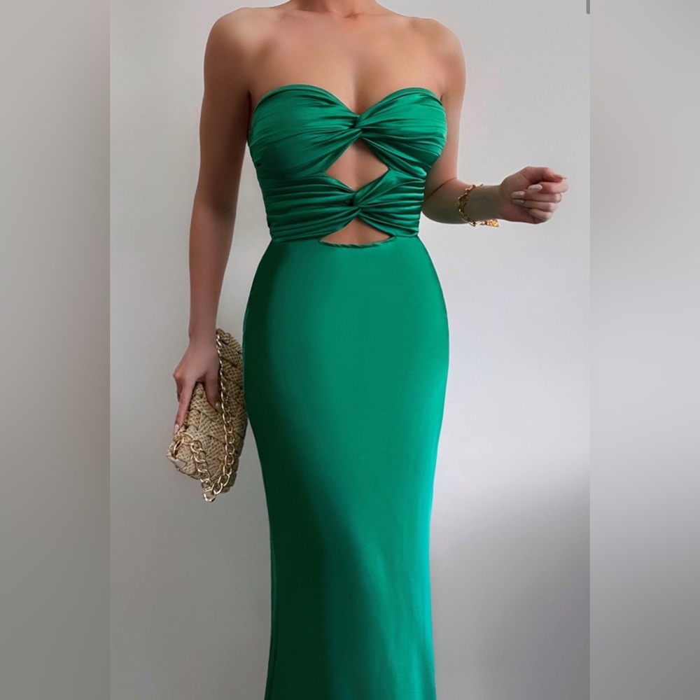 RNWY Mich slip dress in emerald size M/6 new